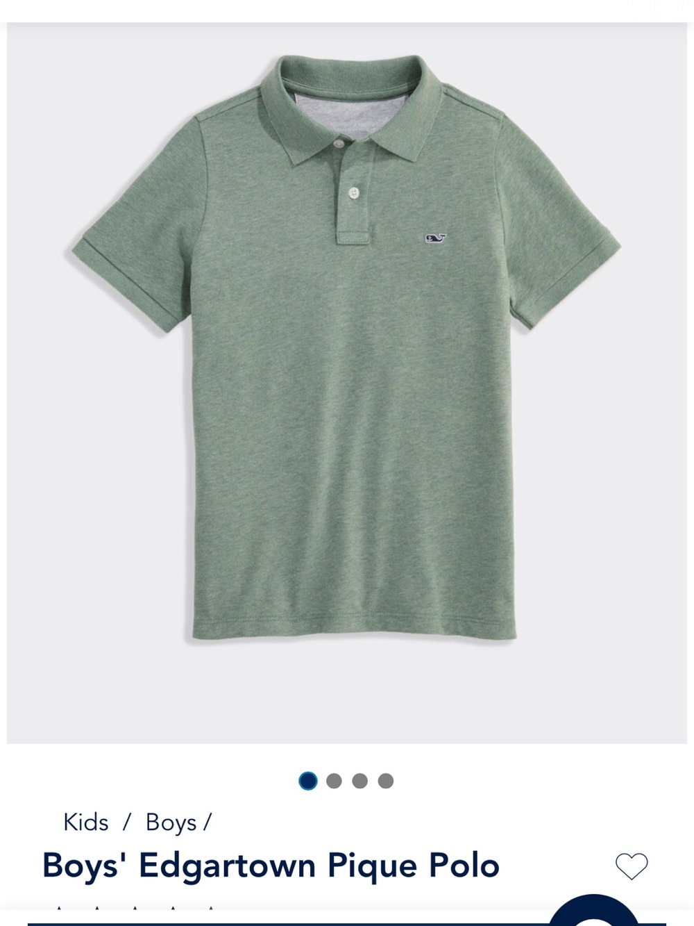 Vineyard Vines Boys' Edgartown Polo - Heather Sage Green